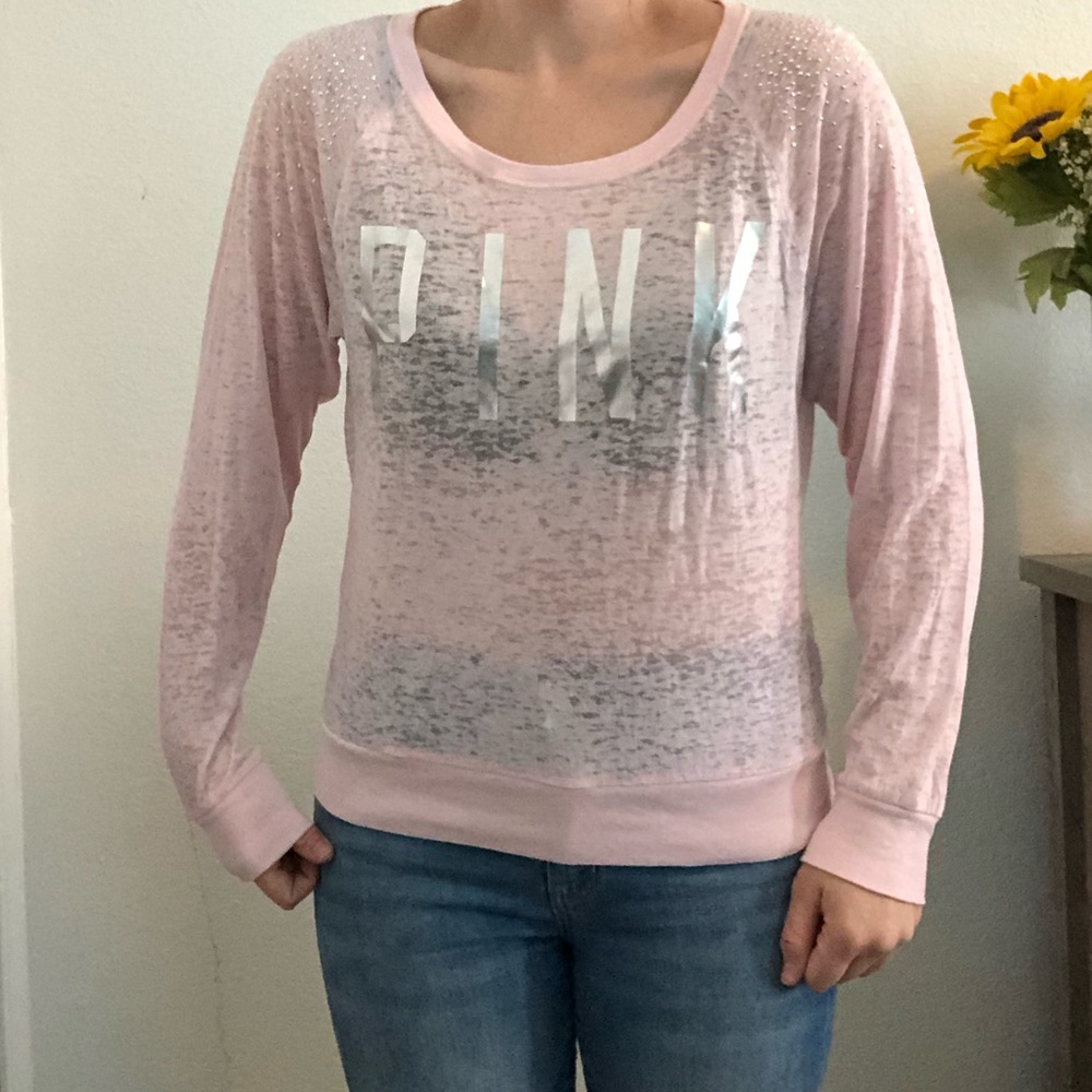 PINK VS Rhinestone Long Sleeve